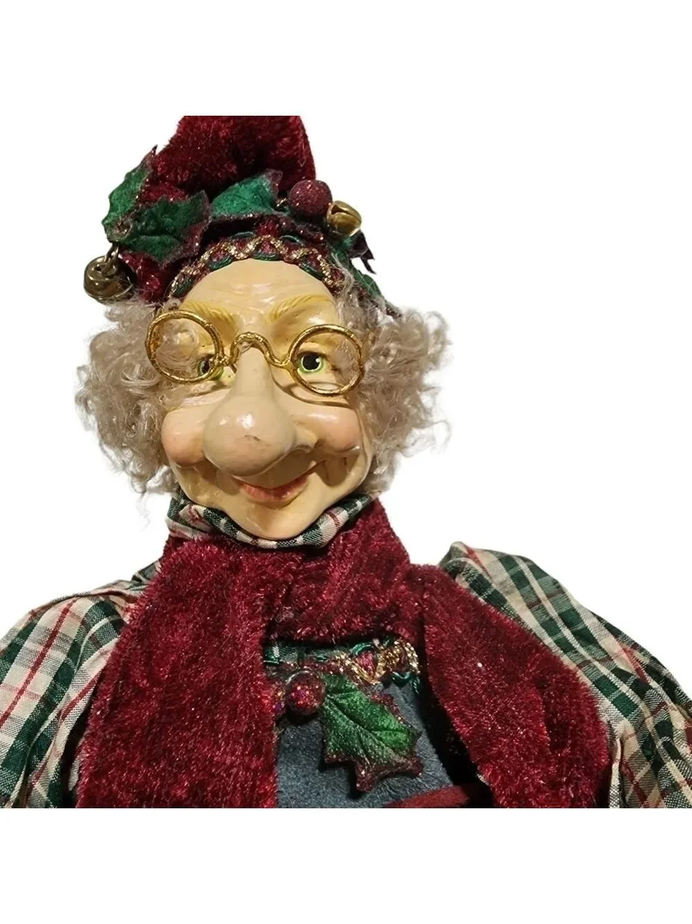 Santa's Helper Head toy maker Elf posable figure 19